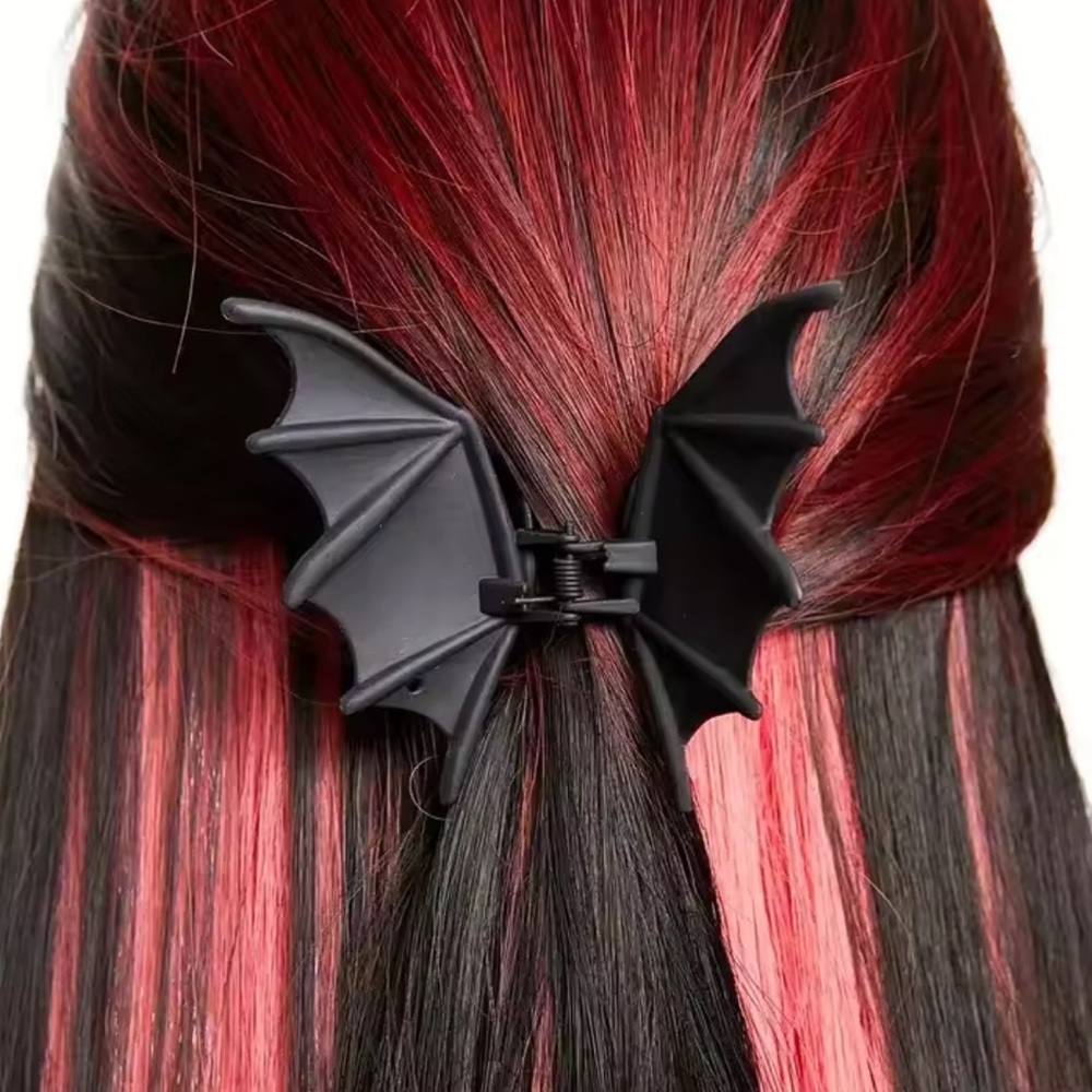 Gothic Black Bat Hair Clip